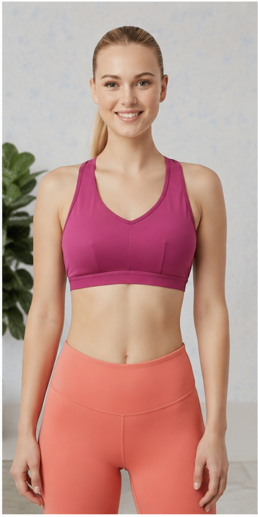 Premium V-Neck Active Sports Bra