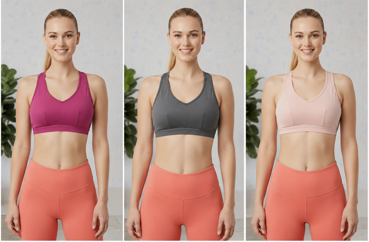Premium V-Neck Active Sports Bra