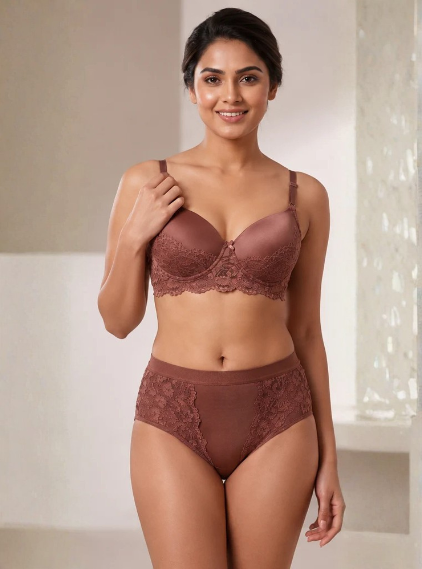 Veloura Élise Lace Bra & Panty Set