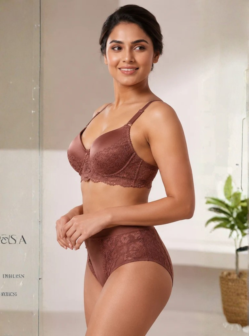 Veloura Élise Lace Bra & Panty Set