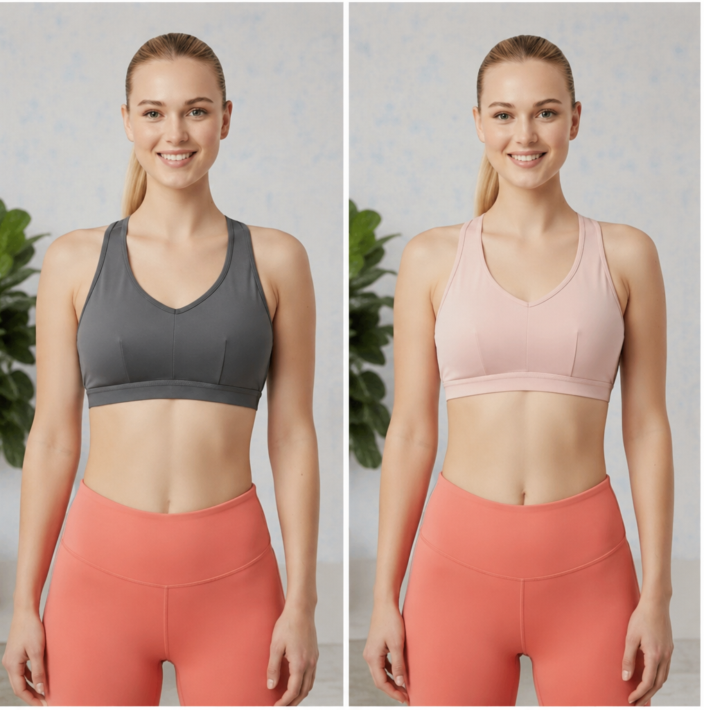 Premium V-Neck Active Sports Bra